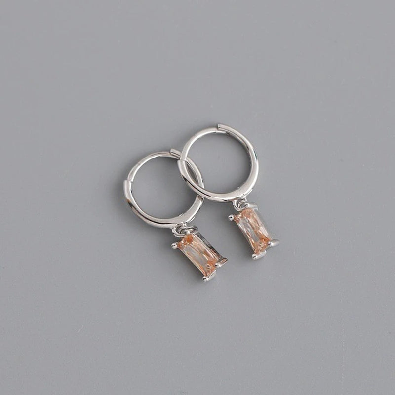 2PC Stainless Steel Little Huggies Hoop Earrings for Women Tiny Crystal Zirconia Pendant Cartilage Earrings Piercing Jewelry